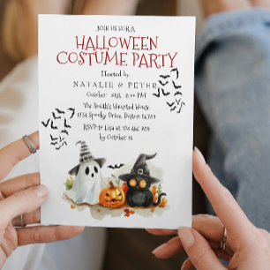 Kids Halloween Costume Party Inbjudningar