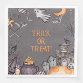 Kids Halloween Costume Party Napkins Pappersservett