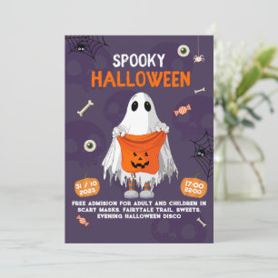 Kids Halloween Cute Costume Party-inbjudan Inbjudningar