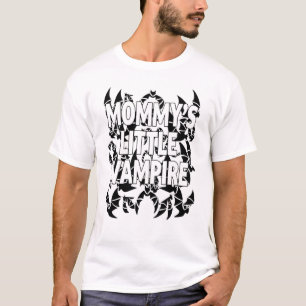 Kids Halloween Fladdermus Mommys Little Vampire T Shirt