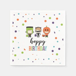 Kids Halloween-Födelsedagsfest färgstark Pappersservett