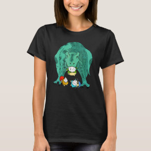 Kids Halloween Gnome Trex Rawr Rex Dinosaur Eating T Shirt