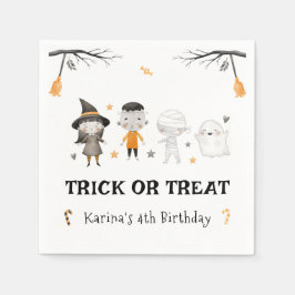 Kids Halloween Halloween Birthday Bus eller godis Pappersservett