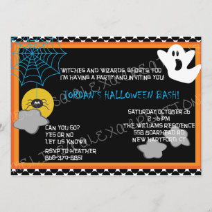 Kids Halloween-inbjudan Inbjudningar