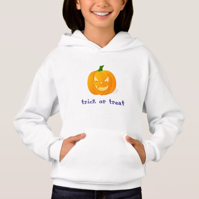 Kids Halloween Pullover Hoodie T-shirt (Framsida)