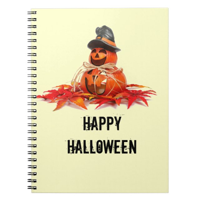 Kids Halloween Pumkins Anteckningsbok Med Spiral (Framsidan)