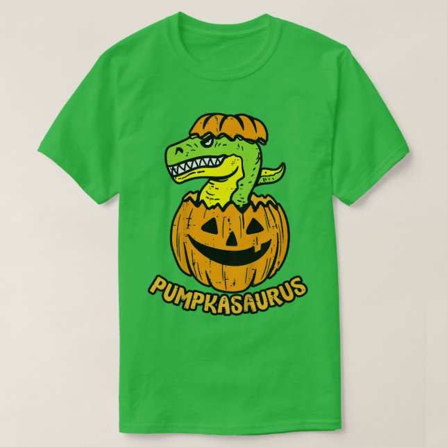 Kids Halloween Pumpkasaurus Pumpkin Dinosaur Boy D T Shirt (Design framsida)