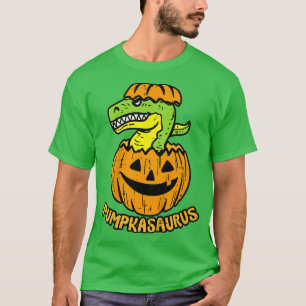Kids Halloween Pumpkasaurus Pumpkin Dinosaur Boy D T Shirt