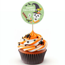 Kids Halloween Skull & Candy Favor Sticker