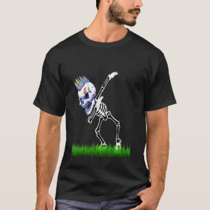 Kids Halloween Soccer Skeleton Dabbing Dance S T Shirt