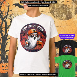 Kids Halloween Spooky Roligt Ghost T Shirt