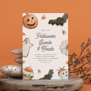 Kids Halloween Sweets & Treats Party Inbjudningar