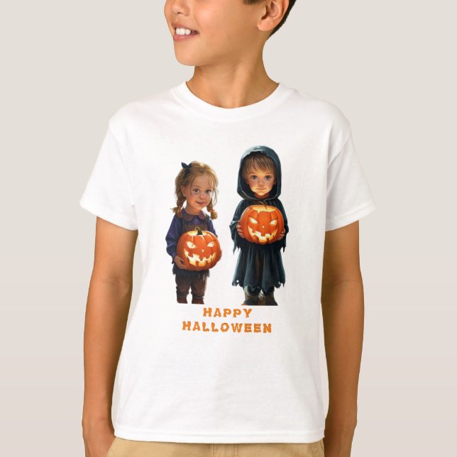 Kids Halloween T-Shirt - Roligt Halloween Tee (Framsida)