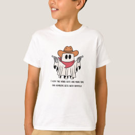 Kid's Haloween T-Shirt - Outlaw Cowboy Ghost