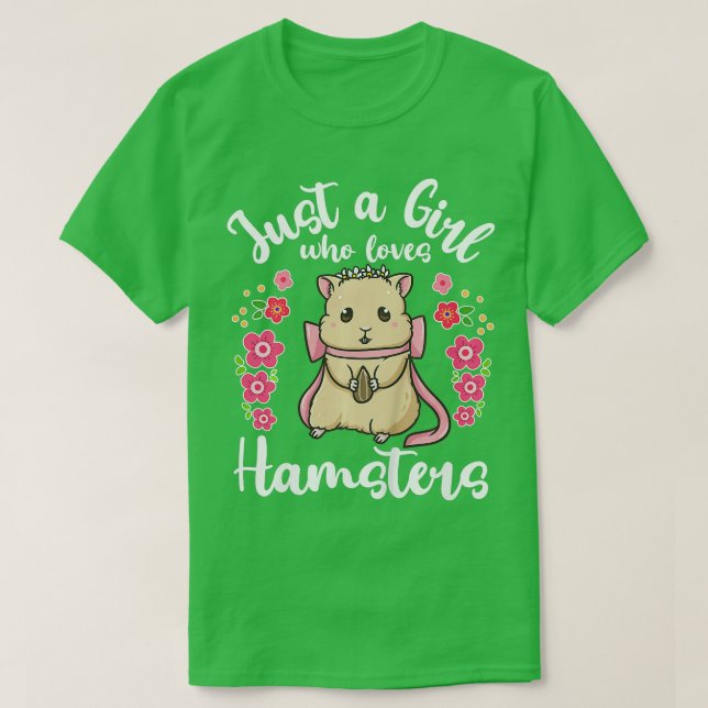 Kids Hamster Bara en flicka som Kärlek Hamster 2 T Shirt (Design framsida)