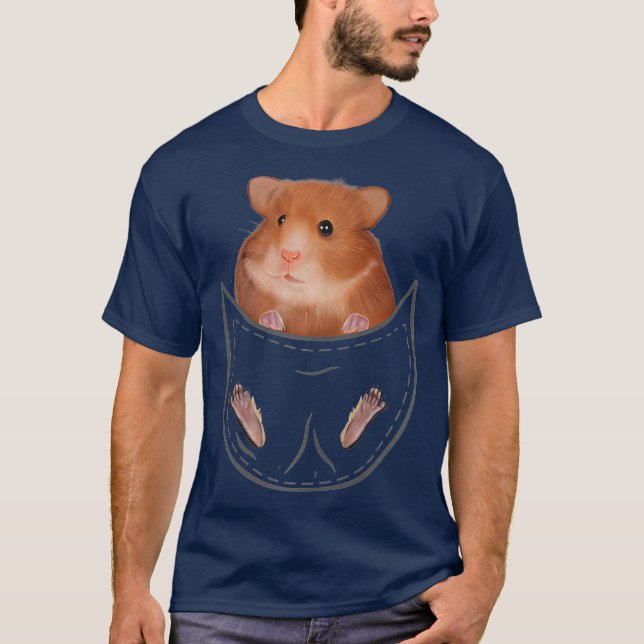 Kids Hamster Clothes Pocket Animal Outfit Gift T Shirt (Framsida)