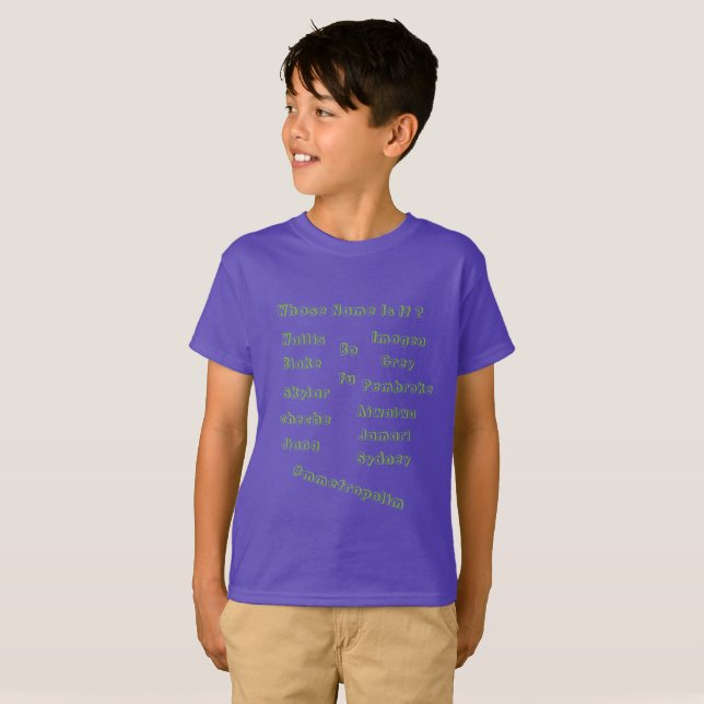KIDS Hanes Tagless. T-shirt (Hel framsida)