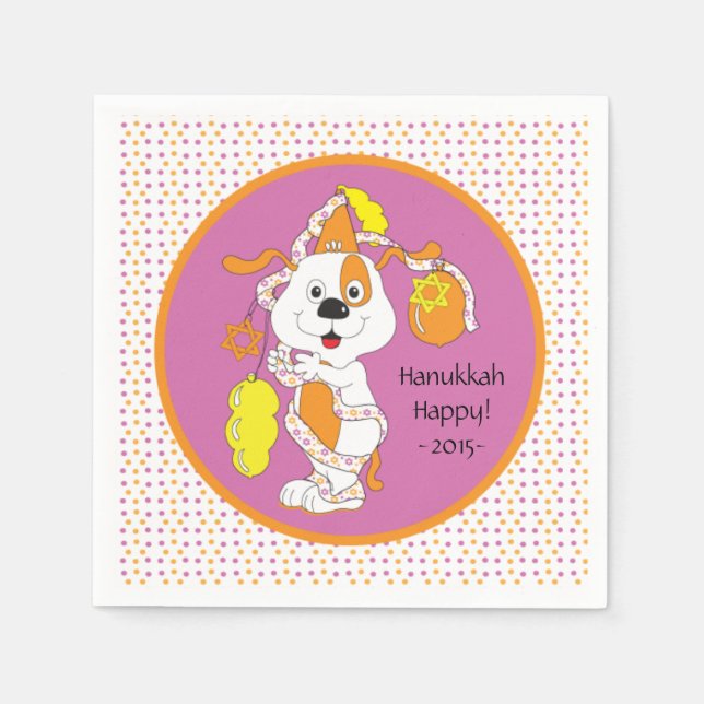 Kids Hanukkah Cocktail Napkins Pappersservett (Framsidan)