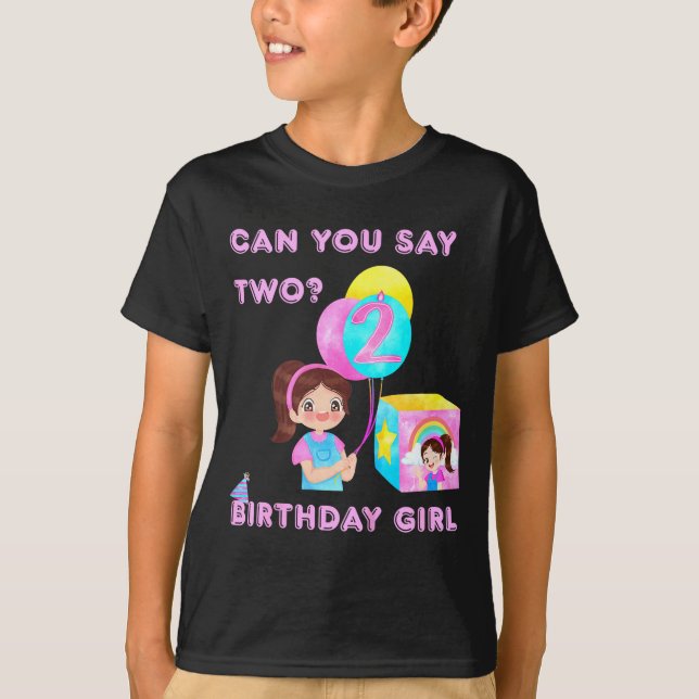 Kids Happy Birthday  T Shirt (Framsida)