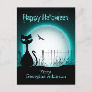 Kids Happy halloween Black Cat Vykort