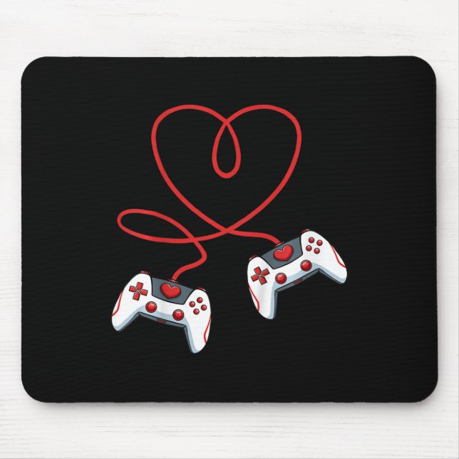Kids Heart Video Game Controller Valentines day Co Musmatta (Framsidan)