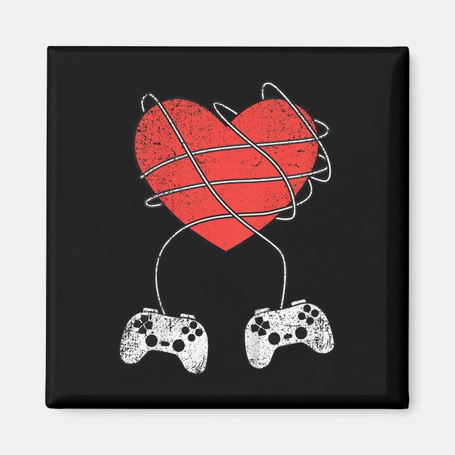Kids Heart Video-match Controller Valentines day C Magnet (Framsidan)