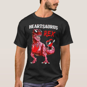 Kids Heartsaurus Rex Dab Heart Dino Småbarn Boys V T Shirt