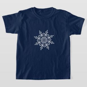 Kids Helgdag Top Snowflake T Shirt