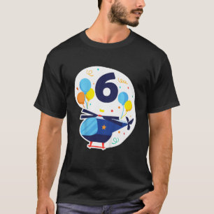 Kids Helicopter Helicopter Boy Ich Tunna 6 år Bir T Shirt