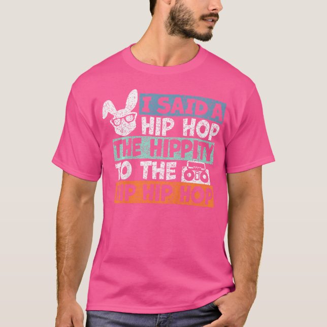 Kids Hip hop Bunny Påsk Shirt for Boys Funny Boy T (Framsida)
