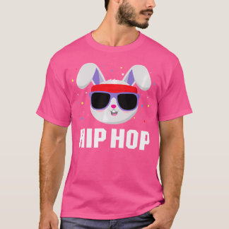 Kids Hip hop Bunny Shirt Kids Bunny med Sunglasse T