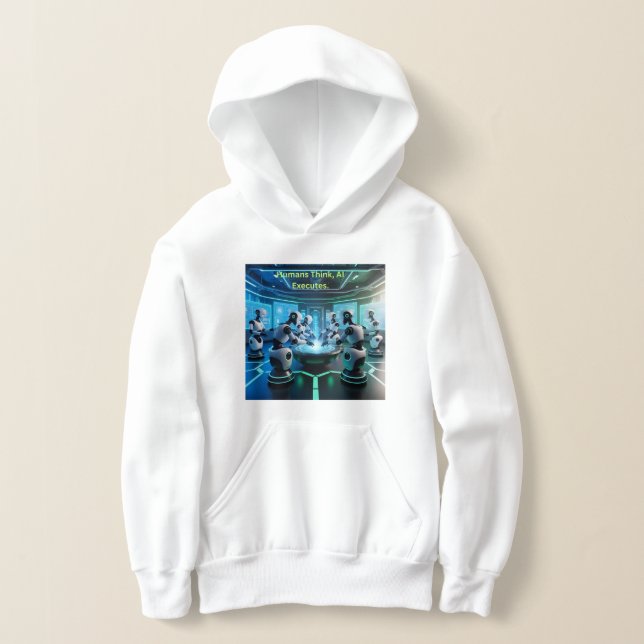 Kids Hoodie-AI Tech T Shirt (Laydown)