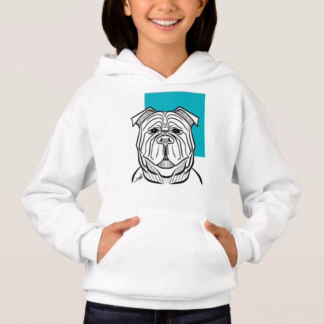 Kids Hoodie - Hund Collection - Blue Design T Shirt (Framsida)
