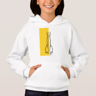 Kids Hoodie - Hund Collection - Gult Färg block T Shirt