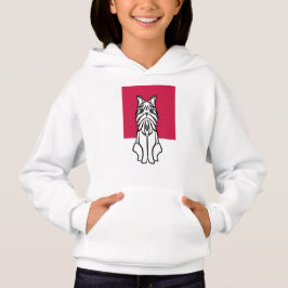 Kids Hoodie - Hund Collection - Rosa Färg block T Shirt