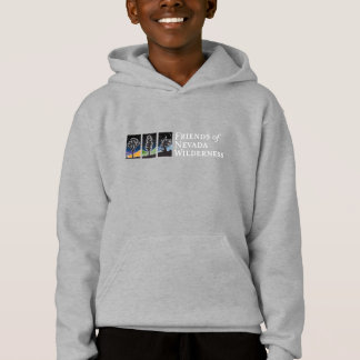 Kids Hoodie (Mörk Himlar Logotyp - Vit) T Shirt