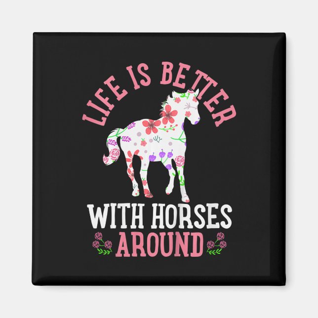 Kids Horse  Cute Gift Magnet (Framsidan)