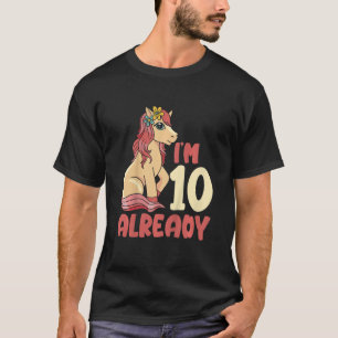 Kids Horse Equestrian I är 10 redan hästar T Shirt
