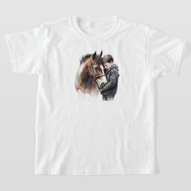 Kids Horse T-Shirt (Laydown)