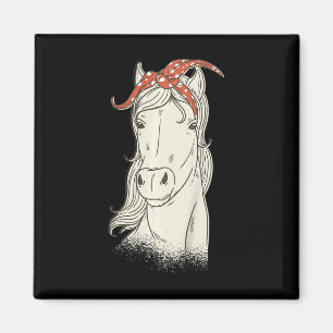 Kids Horse with Bandana - Cute Ho Magnet