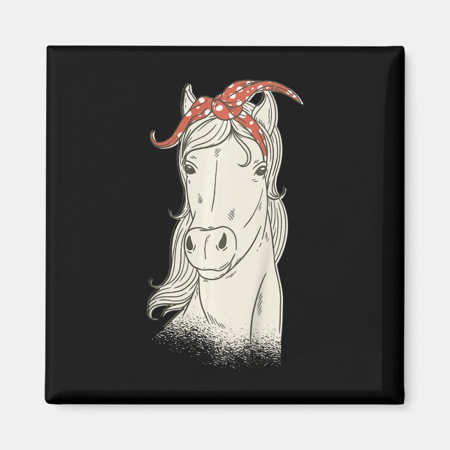 Kids Horse with Bandana - Cute  Ho Magnet (Framsidan)