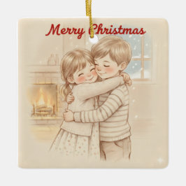 KIDS HUG CUTE CHRISTMAS THEME JULGRANSPRYDNAD KERAMIK