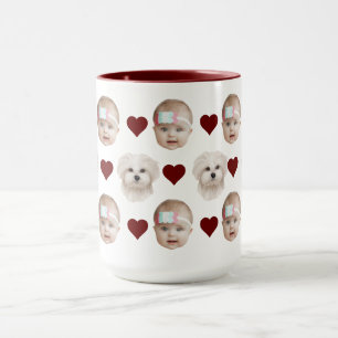 Kids Hundar Cat Baby Ansikte Gift för Mammor och P Mugg