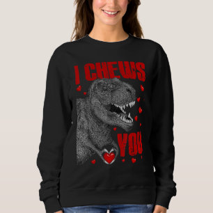 Kids I Chews You Dinosaur rex Valentines day Son T Shirt