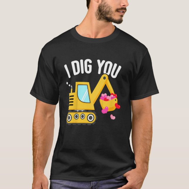 Kids I Dig You Happy Valentines Day Love Heart Tod T Shirt (Framsida)