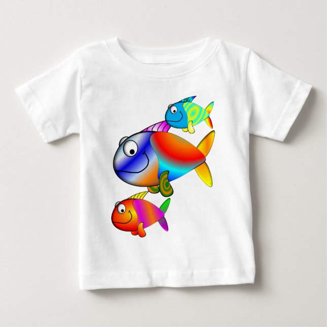 Kids "I KÄRLEK FISH" T-Shirts (Framsida)