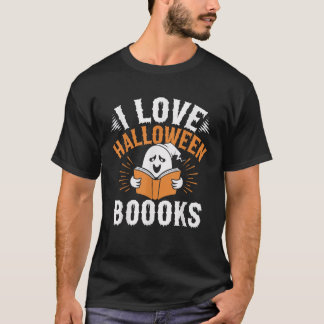 Kids I Kärlek Halloween Bokar Halloween Bok Ghost  T Shirt