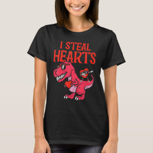 Kids I Steal Hearts Dino Dab Småbarn Pojke Vale T Shirt