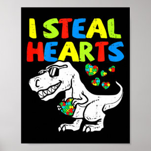 Kids I Steal Hearts Trex Dinosaur av Poster