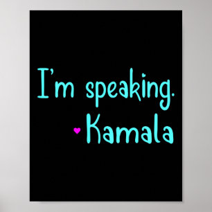 Kids I talar om Kamala Harris inspirationella Vice Poster